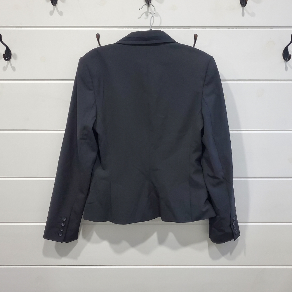 Express | Black Collared Single Button Blazer - image 5